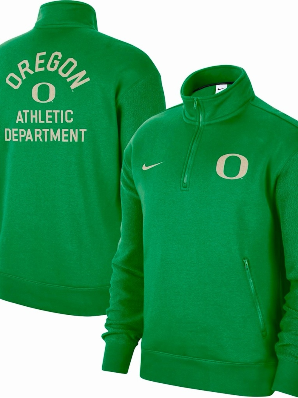 Nike Oregon Ducks Athletic 1/4 Zip Pullover Women’s Team Logo Spirit Wear - Picture 1 of 10